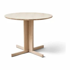 Trefoil matbord Ø90 cm Vit ek