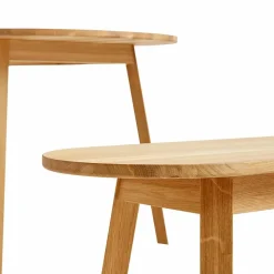 Triangle Leg bänk water-based lacquered oak 150 cm