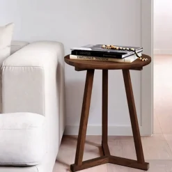Tripod sidobord Oak-Wax oil small 56x46 cm