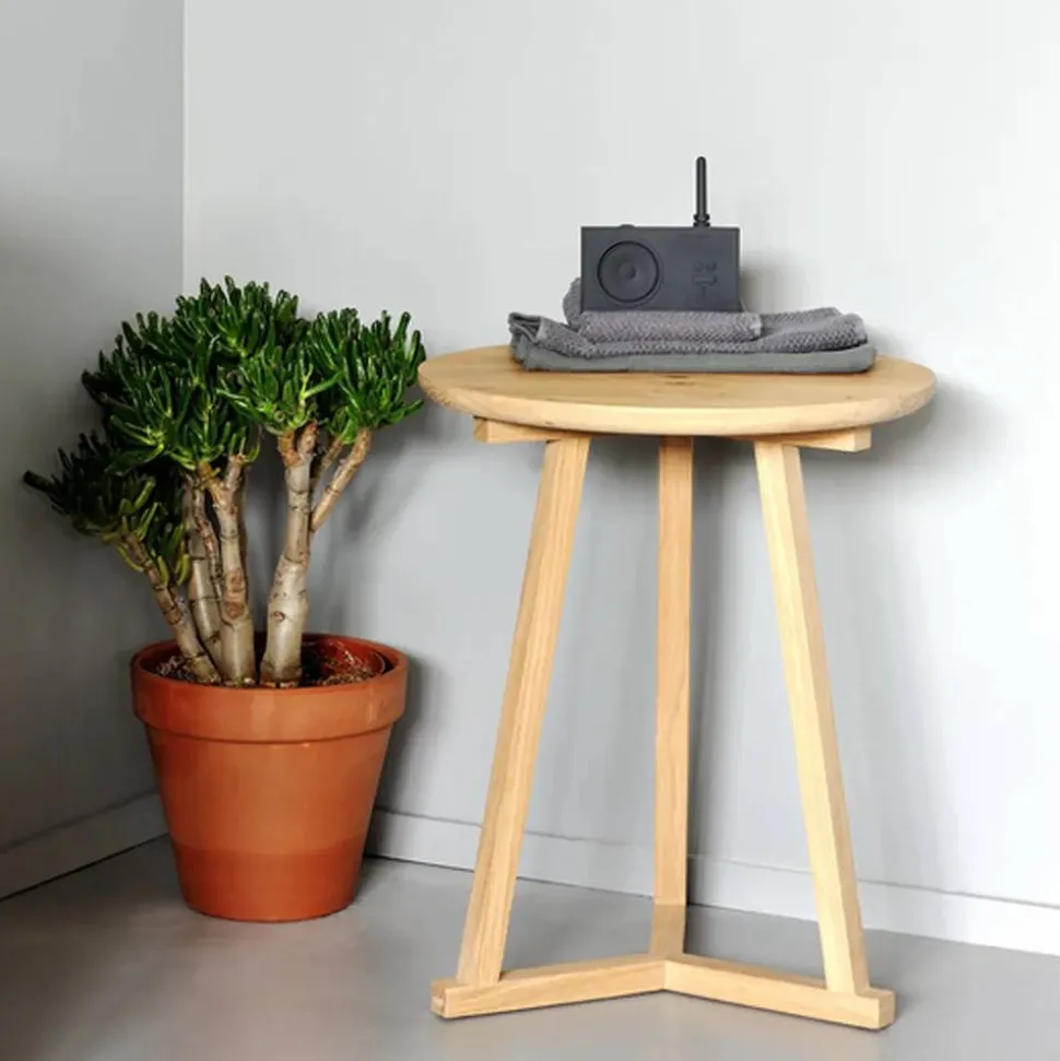 Tripod sidobord Oak-Wax oil small 56x46 cm