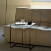 Triptic sidobord 51x45 cm Whiskey-Black
