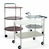 Trolley Round Basic serveringsvagn ljusgrå kromstativ