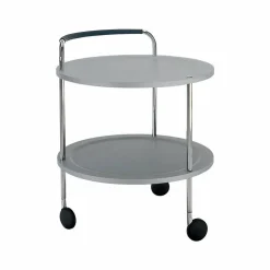 Trolley Round Basic serveringsvagn ljusgrå kromstativ