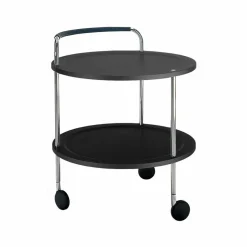 Trolley Round Basic serveringsvagn mörkgrå kromstativ