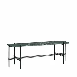 TS Console 1 konsolbord marmor grön svartlackat stativ