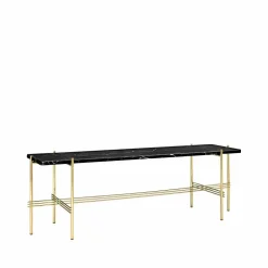 TS Console 1 konsolbord marmor svart mässingstativ