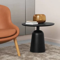 Turn justerbart bord Ø55 cm Svart