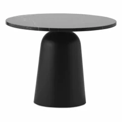 Turn justerbart bord Ø55 cm Svart marmor