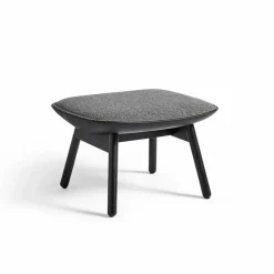 Uchiwa fotpall Grey-svart ek-baksida svart läder