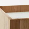 Upper sideboard Ek krökskiva vitt glas 63 5x84
