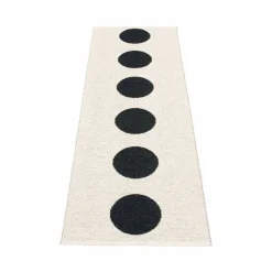 Vera gångmatta black/vanilla 70x225 cm