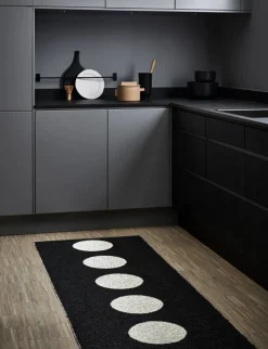 Vera gångmatta black/vanilla 70x225 cm