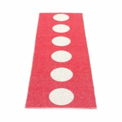 Vera gångmatta red/vanilla 70x225 cm