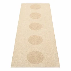 Vera 2.0 plastmatta beige-beige metallic 70x200 cm