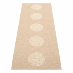Vera 2.0 plastmatta beige-beige metallic 70x200 cm