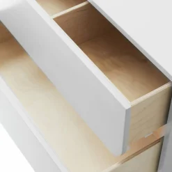 Vidja hög byrå vit lack 5 lådor