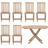 Viken matgrupp - 1 bord och 6 stolar - teak