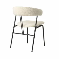 Violin dining chair Karakorum 001 ivory-black matt