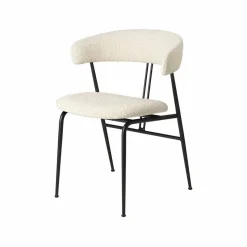 Violin dining chair Karakorum 001 ivory-black matt