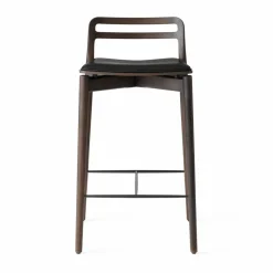 Vipp484 Cabin counter barstol 83 cm Dark oak-black leather