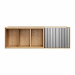 Vipp Cabinet H5 sideboard Light oak-marble doors