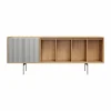 Vipp Cabinet H1 sideboard med ben Light oak-marble doors