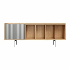 Vipp Cabinet H1 sideboard med ben Light oak-marble doors