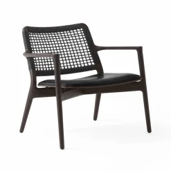 Vipp488 Cabin loungefåtölj Dark oak-black leather