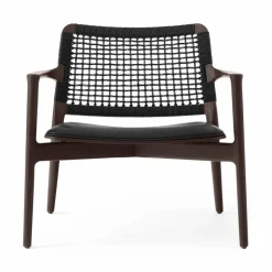 Vipp488 Cabin loungefåtölj Dark oak-black leather