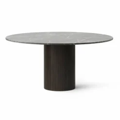 Vipp495 Cabin matbord Ø150 cm Grey marble-dark oak