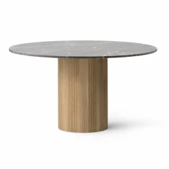 Vipp494 Cabin matbord Ø130 cm Grey marble-light oak