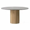 Vipp495 Cabin matbord Ø150 cm Grey marble-light oak