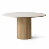 Vipp494 Cabin matbord Ø130 cm Light Jura marble-light oak