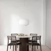 Vipp494 Cabin matbord Ø130 cm Light Jura marble-dark oak