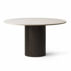 Vipp494 Cabin matbord Ø130 cm Light Jura marble-dark oak