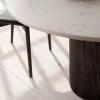 Vipp495 Cabin matbord Ø150 cm Light Jura marble-dark oak