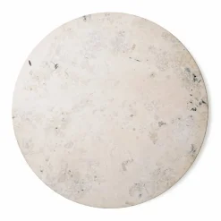 Vipp495 Cabin matbord Ø150 cm Light Jura marble-dark oak