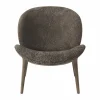 Vipp469 Lodge loungefåtölj low back Curly 07 umber-dark oak