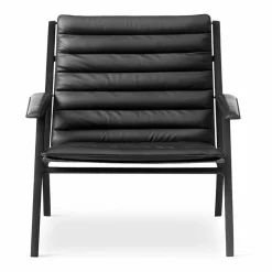 Vipp456 loungefåtölj Black aluminium-black leather