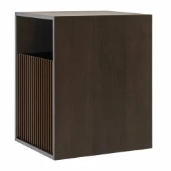 Vipp672 sängbord Mörk ek-ljus aluminium vägg 31 5x48x38 cm