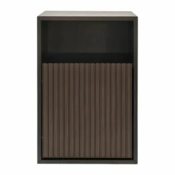 Vipp672 sängbord Mörk ek-ljus aluminium vägg 31 5x48x38 cm