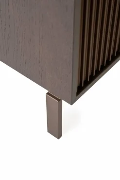 Vipp672 sängbord Mörk ek-mörk aluminium 31 5x60x38 cm