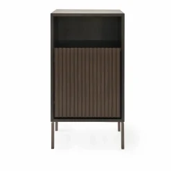 Vipp672 sängbord Mörk ek-mörk aluminium 31 5x60x38 cm