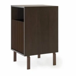 Vipp672 sängbord Mörk ek-mörk aluminium 31 5x60x38 cm