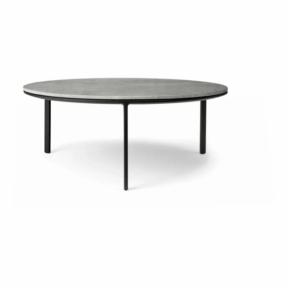 Vipp425 soffbord marmor Ø90x35 5 cm Sky grey