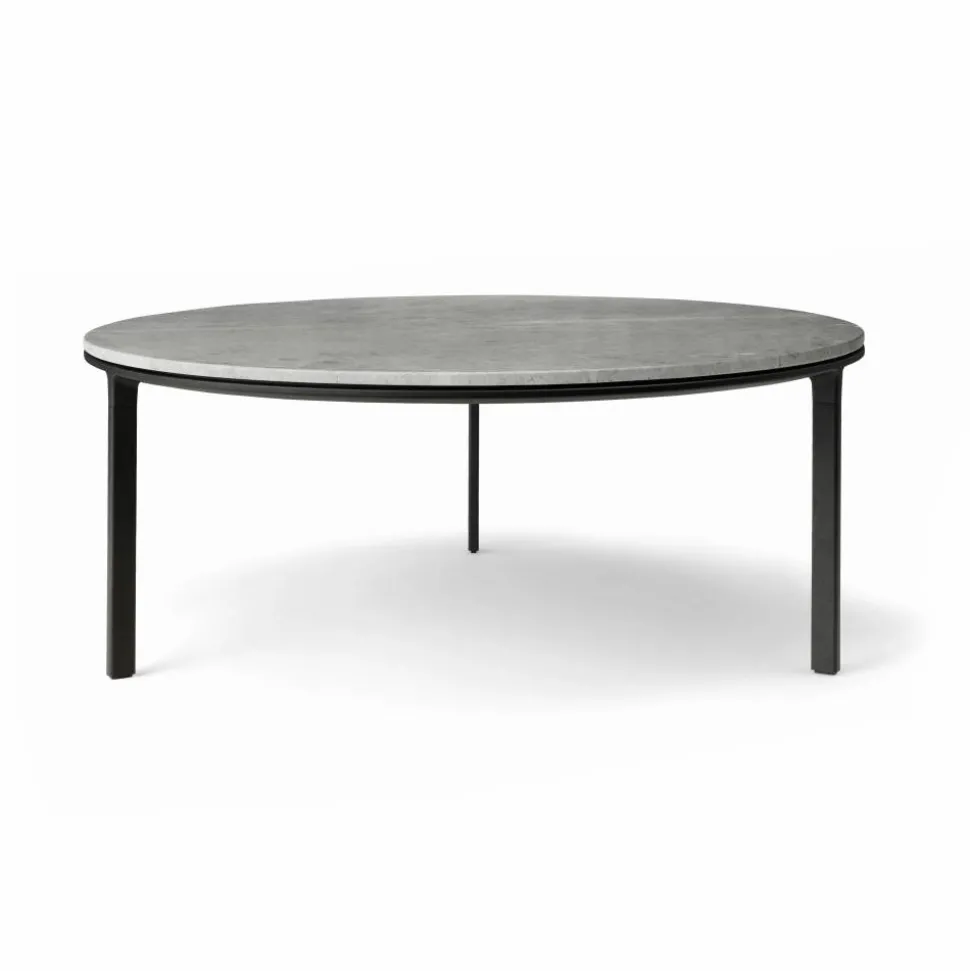 Vipp425 soffbord marmor Ø90x35 5 cm Sky grey