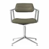 Vipp453 Swivel kontorsstol Leather bosco green-pol. aluminium