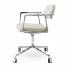 Vipp453 Swivel kontorsstol med hjul Wavy off white-light grey-pol. aluminium