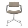 Vipp453 Swivel kontorsstol med hjul Tide dark sand-pol. aluminium