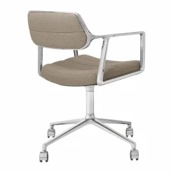 Vipp453 Swivel kontorsstol med hjul Tide dark sand-pol. aluminium